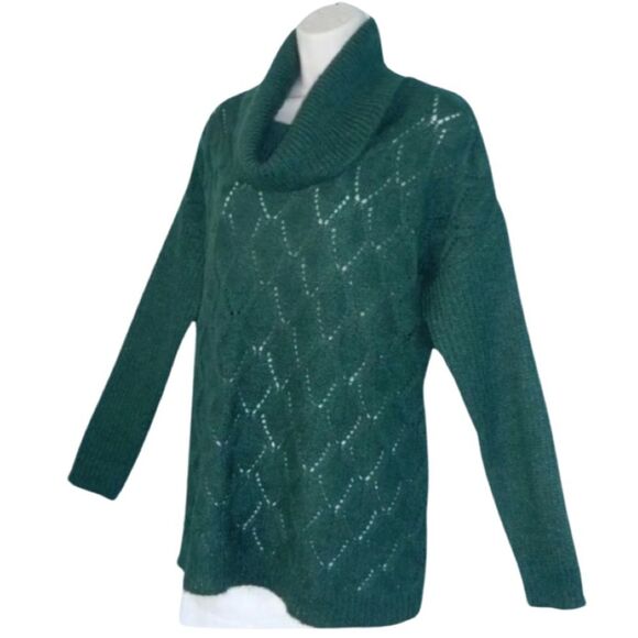 Elsamanda Sweaters - NWOT Elsamanda Green Mohair Cowl Neck Oversized Sweater. Made in Italy. Medium